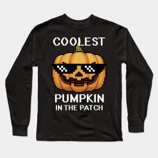 Kids Coolest Pumpkin In The Patch Halloween Boys Girls Men Long Sleeve T-Shirt